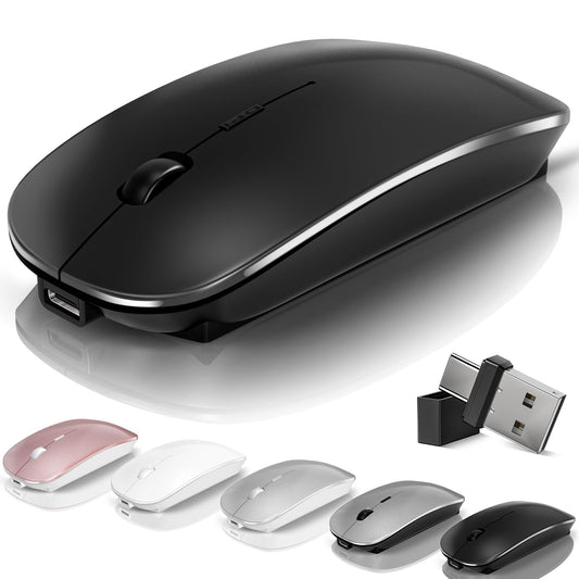Bluetooth Wireless Mouse for Mac Air MacBook Pro Laptop PC Pad with Jiggler
