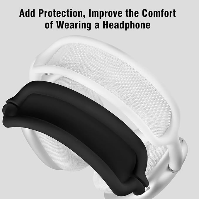 Filoto Case for Airpods Max Headphones, Ear Pad Case Cover/Ear Cups Co ver/Headband for AirPods Max (USB-C/Lightning)(2024/2020), Silicone for Apple Airpod Max, Accessories Cases (Black)