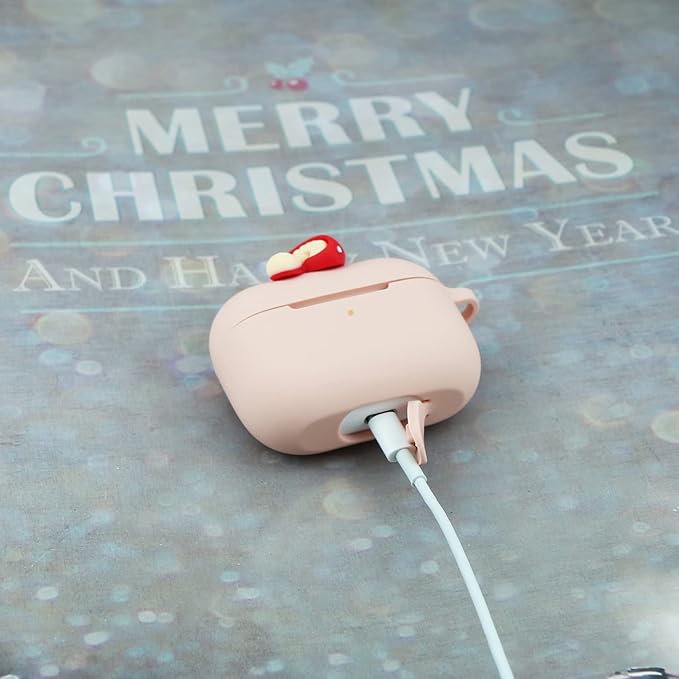 Wonhibo for Airpods Pro Case for Women Girls, Cute Kawaii Cover for Airpod Pro 2019 with Keychain (Mushroom)