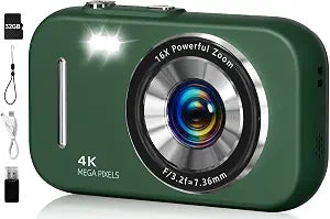 Digital Camera,4K 48MP Portable Camera with Anti Shake, 16X Zoom, Digital Camera for Teens with Beauty, 32GB Card, 21 Filters, Best for Kid Children Teen Student Girl Boy - Image 1