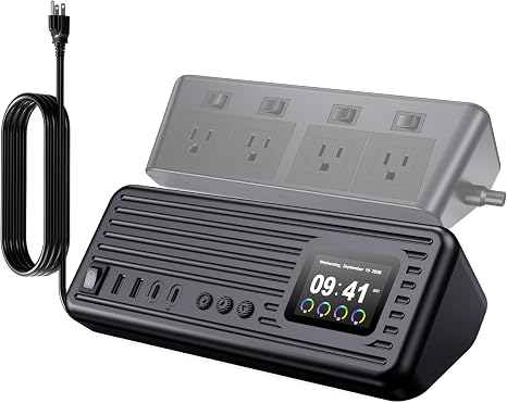 Surge Protector Power Strip with Control Switch, Multi Plug Extension Cord