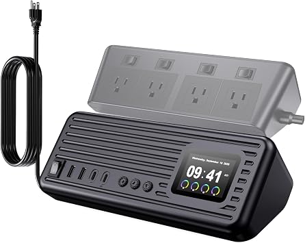 Surge Protector Power Strip with Control Switch, Multi Plug Extension Cord