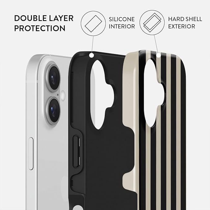 BURGA Phone Case for iPhone 16 - Cute, Trendy, Aesthetic, Pattern Phone Cover, Hard Shell Protection - fits Apple iPhone 16 Case for Women and Men