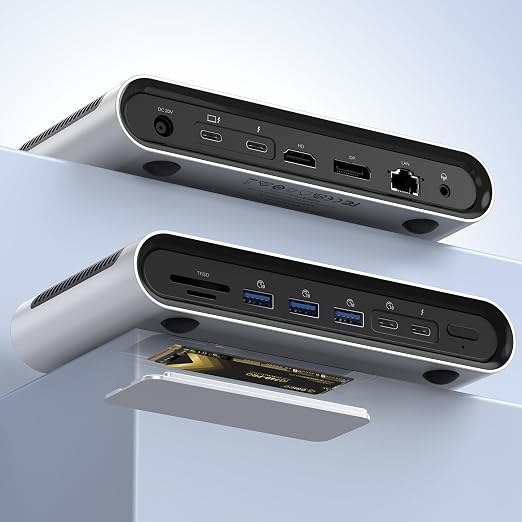ORICO Thunderbolt 5 Docking Station, with 8TB M.2 NVMe SSD Enclosure Slot