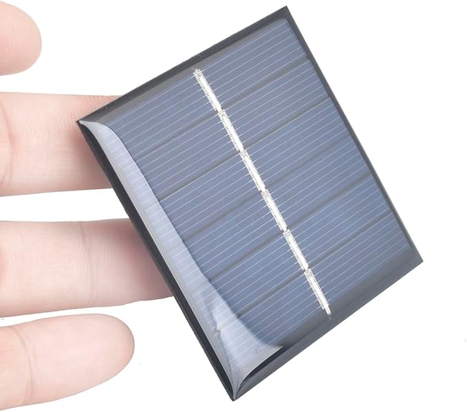 Ailejia 10pcs Mini High Efficiency Polycrystalline Solar Panel 3V 125mA 52mm x 52mm/2" x 2" for DIY Solar Light Phone Charger Flashlight