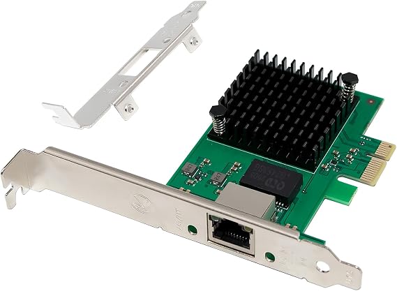 10Gbps PCIe Network Card with RTL8127AT Chip Multi-Gigabit Ethernet Adapter (10G/5G/2.5G/1G/100Mbps) PCIe 4.0 X1 NIC, RJ45 LAN Controller with PXE Boot, Low Profile Bracket for Windows/Linux