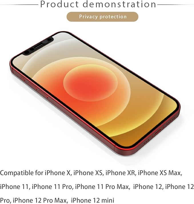 Phone Front Camera Cover,Webcam Cover Compatible for iPhone X/XS/XR/XS Max, iPhone 11/11 Pro/11 Pro Max,iPhone 12/12 Mini /12Pro /12Pro Max,Protect Privacy and Security,Not Affect Face ID(Black)