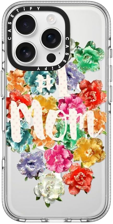CASETiFY Clear iPhone 16 Pro Case [Not Yellowing / 6.6 ft. 3X Military Grade Drop Protection/Compatible with Magsafe] - #1 Mom - Clear