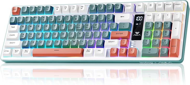 Aula S99pro V2 Full Size Gaming Keyboard,Wireless Creamy Membrane Keyboard