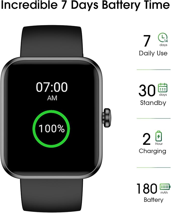 Fitness Tracker Watch, Step Tracker with Heart Rate, Blood Oxygen Sleep Monitor, IP68 Waterproof Pedometer, Step Calorie Counter, Health Fitness Watch for Sports, Activity Tracker for Women Men