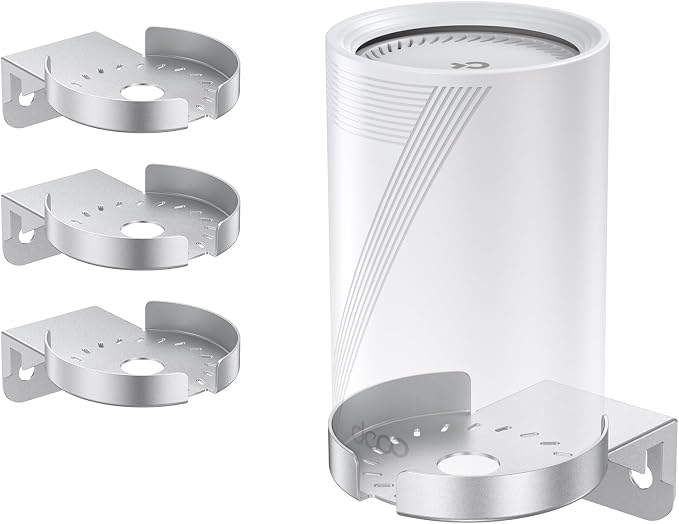 Wall Mount for TP-Link Deco WiFi 7 (BE63/BE65/BE67/BE68) & XE75 Pro/X80/X75, Heavy Duty Stainless Steel Holder with Cable Management, Space-Saving Cooling Stand, 3 Pack