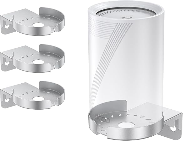 Wall Mount for TP-Link Deco WiFi 7 (BE63/BE65/BE67/BE68) & XE75 Pro/X80/X75, Heavy Duty Stainless Steel Holder with Cable Management, Space-Saving Cooling Stand, 3 Pack
