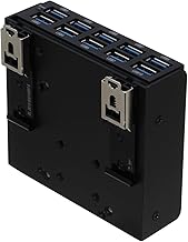 SEDNA - USB 3.1 Gen 1 (USB 3.0) 10 Port DIN-Rail Mounting Hub, for Industrial Control/Server Cabinet mounting Applications