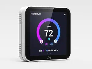Vine Smart Thermostat - WiFi Programmable Thermostat for House - Compatible with Alexa and Google Assistant, 4.0" Touch Screen Christmas Valentine's Day Optional Wallpaper, C-Wire Required