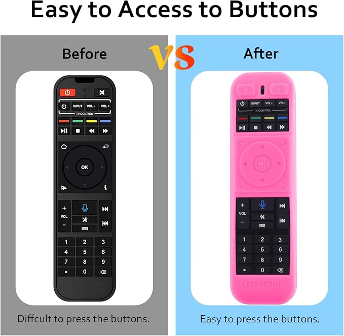 LEFXMOPHY Remote Cover for SuperBOX S5 PRO, S4 PRO, S5 Max 2024, S 5 MAX, S6 MAX 2025, S 6-Ultra, S 6-MAX Super Box TV Voice Remote Case Pink Sleeve Glow in Dark