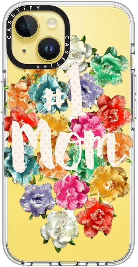 CASETiFY Clear iPhone 14 Case [Not Yellowing / 6.6 ft. 3X Military Grade Drop Protection/Compatible with Magsafe] - #1 Mom - Clear