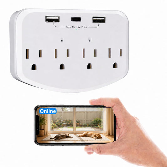 2026 Upgraded 4K WiFi Nanny Cam Hidden Camera Wall Outlet