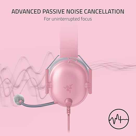 Razer BlackShark V2 X Gaming Headset: 7.1 Surround Sound - 50mm Drivers - Memory Foam Cushions - for PC,PS4,PS5,Switch - 3.5mm Audio Jack - Quartz Pink,(Pack of 8)