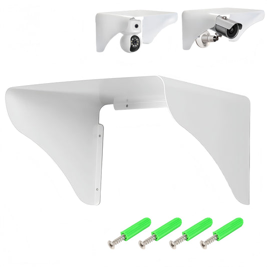Heavy-Duty Metal Camera Sun Rain Shield, Universal Outdoor Rain & Sun Protective Cover Compatible with Ring, Arlo, Nest, Hikvision & Most Dome/Bullet Cameras