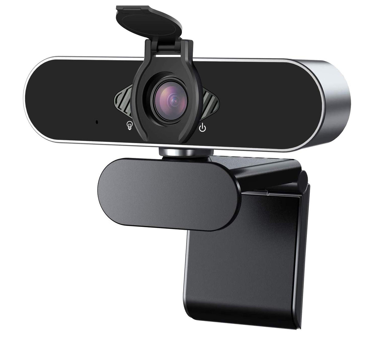 Webcam 1080P HD with Microphone & Privacy Cover, USB Web Cam with Live Streaming HD Video for Mac, PC, Computer and Laptop, Wide Angle Lens 1080P Web Camera with 360 Degree Flexible Mount