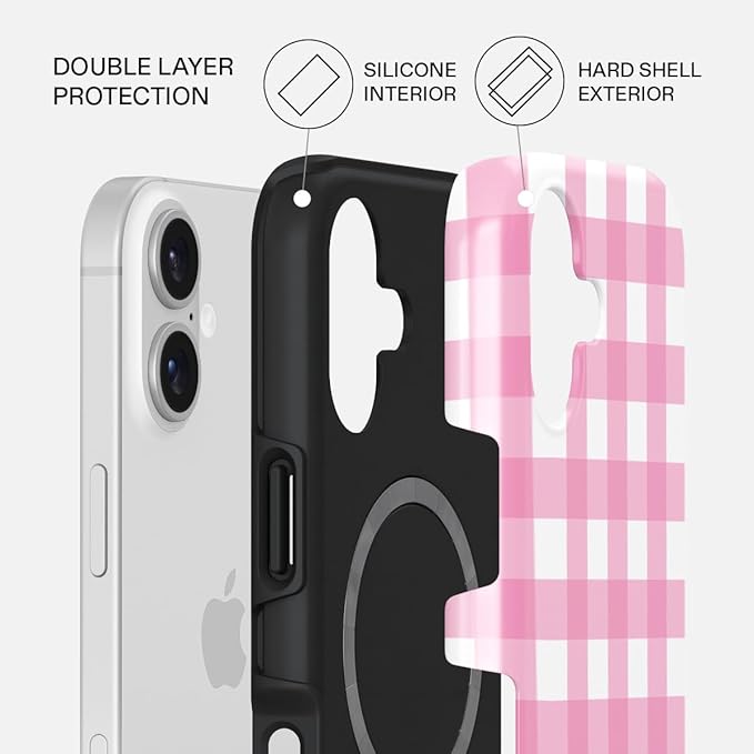BURGA Phone Case for iPhone 17 - Cute, Trendy, Aesthetic, Pattern Phone Cover, Hard Shell Protection - fits Apple iPhone 17 Case for Women and Men