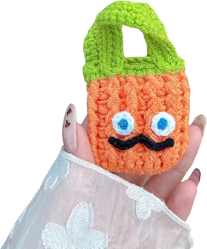 Yatchen Furry Case for AirPods 1&2,Funny Cute 3D Cartoon Plush Kawaii Carrot Handbag Fluffy Soft Warm for AirPods 2nd 1st Generation Carrying Charging Box with Keychain Protector