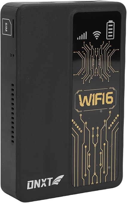 4G Portable WiFi Hotspot, WiFi6 2.4GHz Portable Hotspot 300Mbps WiFi Router High Speed Mobile Router, Supports 10 Devices Connection for RV Camping Travel Home Gaming (Black)