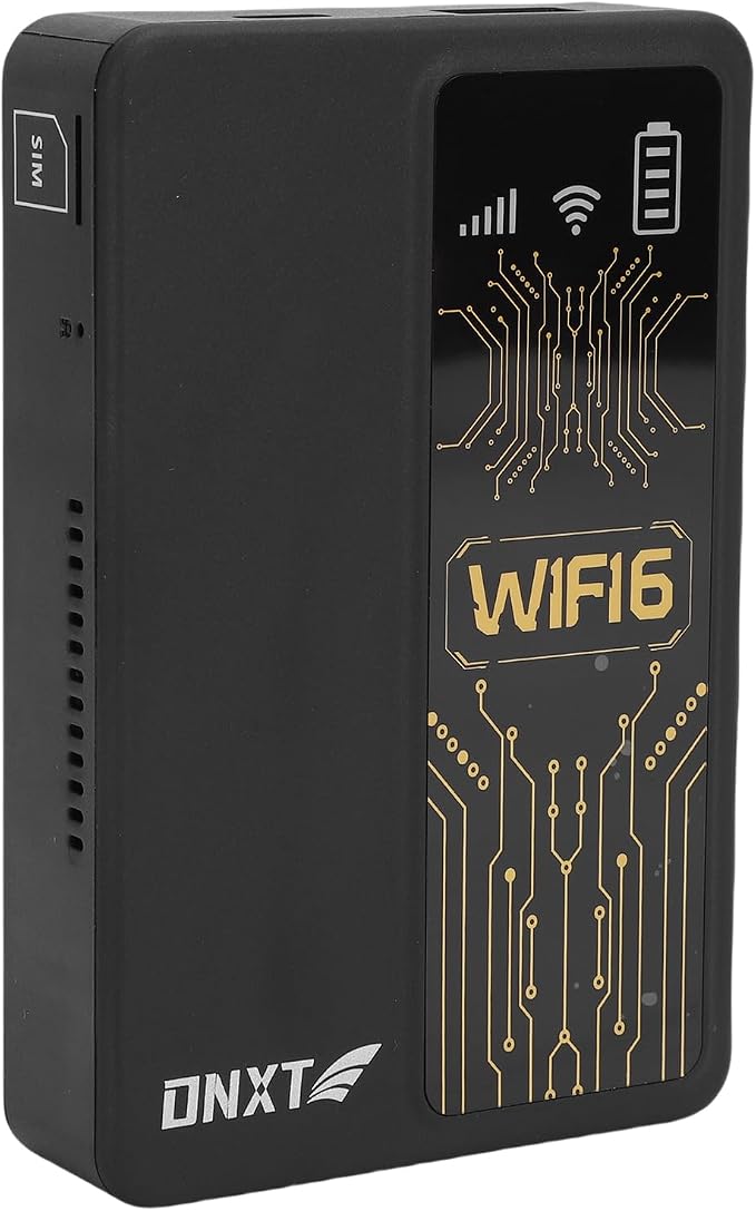4G Portable WiFi Hotspot, WiFi6 2.4GHz Portable Hotspot 300Mbps WiFi Router High Speed Mobile Router, Supports 10 Devices Connection for RV Camping Travel Home Gaming (Black)
