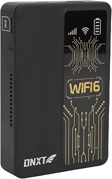 4G Portable WiFi Hotspot, WiFi6 2.4GHz Portable Hotspot 300Mbps WiFi Router High Speed Mobile Router, Supports 10 Devices Connection for RV Camping Travel Home Gaming (Black)