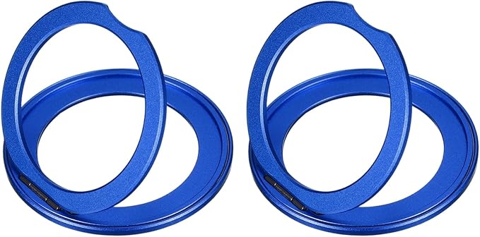 PATIKIL 2Pcs Phone Ring Holder, Metal 360 Rotation Magnetic Phone Grip Holder Stand with Adhesive Backing Smartphone Finger Grip Kickstand for Tablet Case Car Mount Accessory, Blue