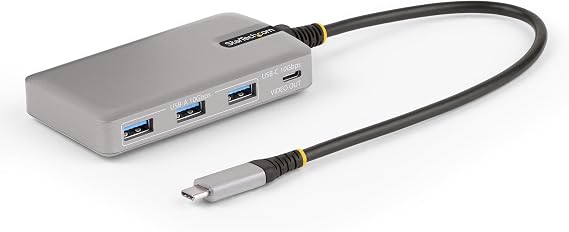 StarTech 4-Port USB-C Hub, 10Gbps, DP Alt Mode 4K 60Hz, 100W PD, Driverless