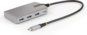 StarTech 4-Port USB-C Hub, 10Gbps, DP Alt Mode 4K 60Hz, 100W PD, Driverless
