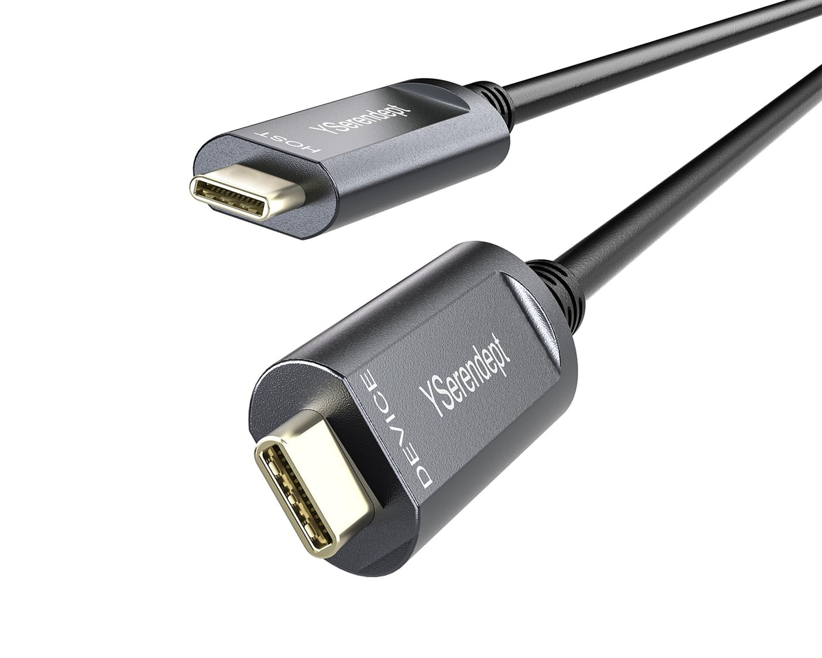 USB C Cable 65ft Fiber Optic,10Gbps High Speed Data Transfer,Compatible with Logitech Cameras,VR/AR,HDDs,Projectors,Hubs,Gaming Consoles,Webcams,Printer,Grey