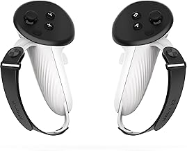 AMVR Controller Grips Compatible with Meta/Oculus Quest 3/Quest 3S, Silicone Accessories Non-Slip Handle Cover, Adjustable Soft Hand Strap Fits Small and Medium Hands (Not Fit Official Charging Dock Battery) - Image 1