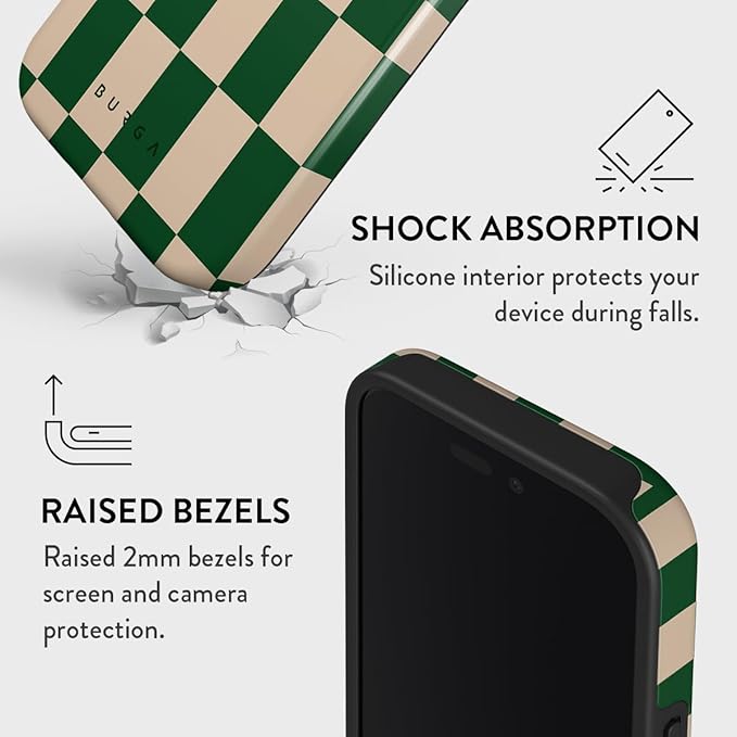 BURGA Phone Case for iPhone 16 - Cute, Trendy, Aesthetic, Pattern Phone Cover, Hard Shell Protection - fits Apple iPhone 16 Case for Women and Men