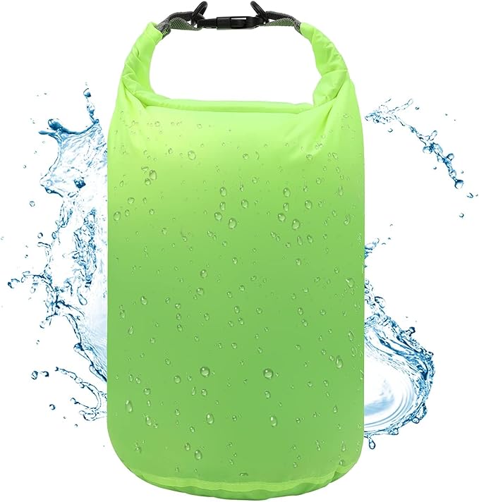 R2Depot Waterproof Dry Bag, 5L/10L/20L/40L/70L Dry Storage Bag for Kayaking, Gym, Hiking, Swimming (Green, 20L)