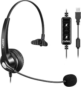 Callez Computer Headset with Noise Cancelling Mic & Mute Controls