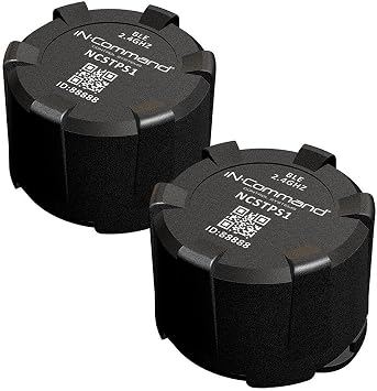 iN-Command NCTP1002 Two-Sensor Tire Pressure Monitoring System, 2 Bluetooth-Enabled Tire Pressure Monitoring Sensors, Tire Pressure and Temperature
