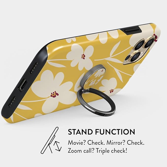 BURGA Cell Phone Ring, Holder Grip and Stand - Finger Phone Grip for Back of Smartphone Case, Kickstand 360 Rotation, Universal Ring for iPhone Samsung Galaxy Huawei Google Pixel, Stylish Accessories