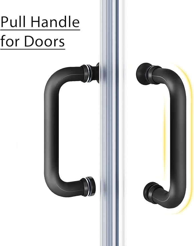 SUNNY SHOWER Corner Sliding Shower Doors 36 in. x 36 in. x 72 in with 1/4 in.Clear Glass Shower Enclosure 2 Fixed Panels & 2 Sliding Shower Glass Panels Corner Shower Stalls Matte Black