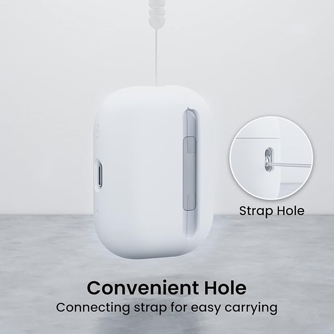 ORNARTO Compatible with AirPods Pro 2 Case 2022, Full Protective Hybrid Silicone for AirPods Pro 2nd Generation Case, Front LED Visible Skin Cover-White