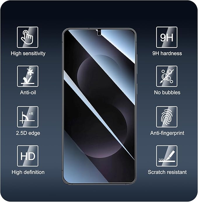 3*Screen Protector and 3*Camera Lens Protector for Samsung Galaxy S25 Edge with a Installation Alignment Aid, Double Shatterproof HD Tempered Glass Film, [9H Hardness][Anti-Shatter][Anti-Scratch]
