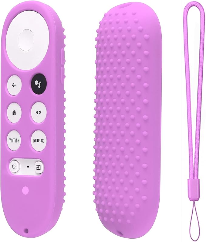 Silicone Case for Chromecast with Google TV 2020 Voice Remote Protective Cover for 2020 Chromecast Voice Remote (Lavender Purple)