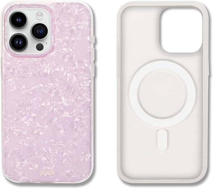 Sonix Case for iPhone 15 Pro | Compatible with MagSafe | 10ft Drop Tested | Pink Pearl Tort