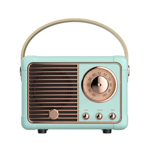 Dosmix Retro Bluetooth Speaker,Small Vintage Decor,Cute Birthday Gifts Blue
