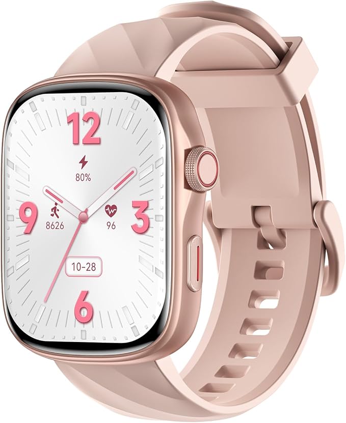 Smart Watch Fitness Tracker, Ultra HD 1.95" AMOLED Display (410×502 High Resolution) | 3ATM Waterproof | Heart Rate/Sleep Tracker | 130+ Sports/Fitness Modes, Bluetooth Calling, Smart Notifications