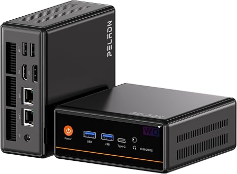 PELADN Mini PC, Ryzen 5 5600H,16GB DDR4(Dual-Slot Upgradeable)/512GB SSD