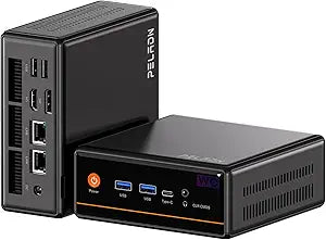 PELADN Mini PC, Ryzen 5 5600H,16GB DDR4(Dual-Slot Upgradeable)/512GB SSD