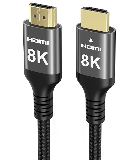 Ubluker 8K HDMI Cable 48Gbps 65 FT, Nylon Braided High Speed HDMI® Cable 4k 120Hz 2k 165Hz 8k 60Hz 12bit eARC ARC Dolby Atmos HDR10+ HDCP2.3 Compatible for Gaming PC TV Soundbar Monitor Mac PS5 Xbox
