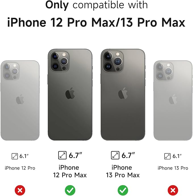 SURITCH for iPhone 13 Pro Max/12 Pro Max Case with Magnetic Camera Slide Cover and Adjustable Kickstand, Compatible with MagSafe, Shockproof Bumper Case Slim Protective Cover 6.7 Inch, Dark Purple